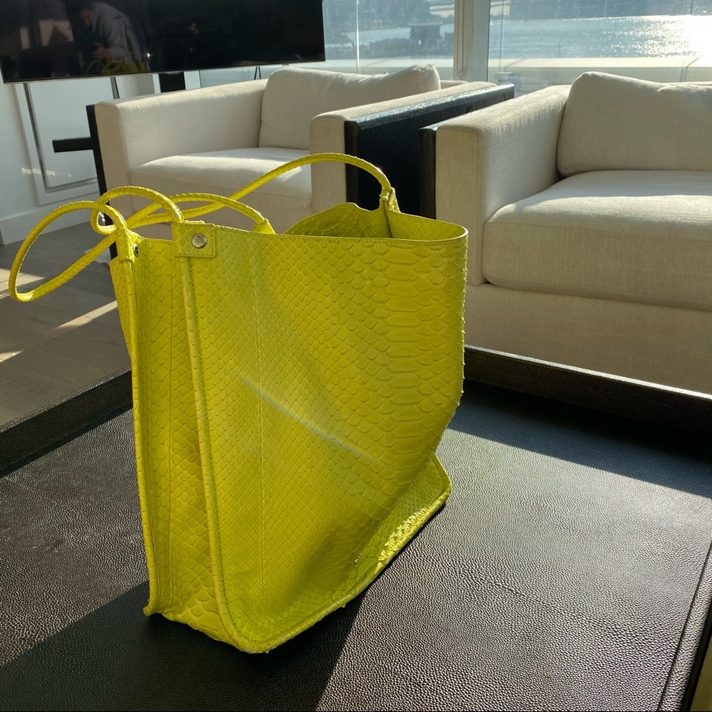 Unworn, Proenza Schouler in Phyton lime green tote NWOT.